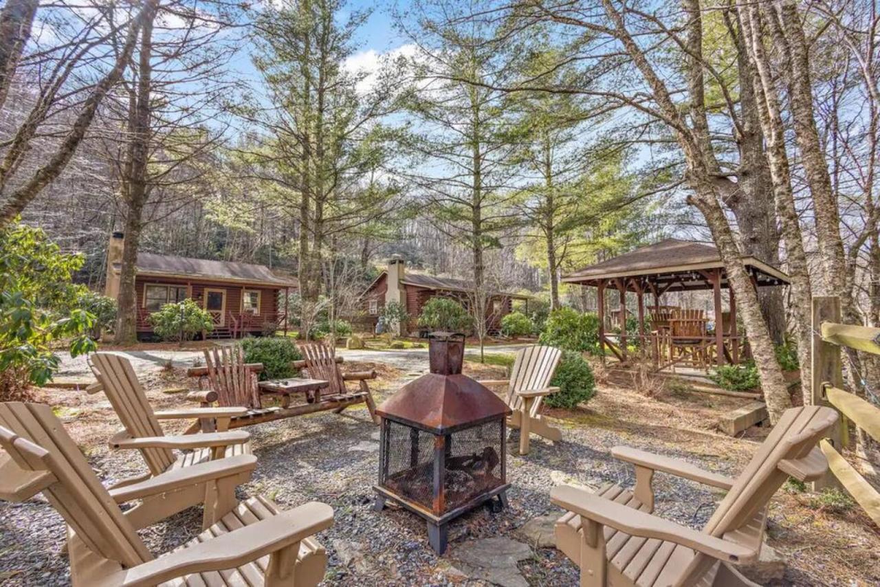 Log Cabin On Peaceful River Blowing Rock Eksteriør billede